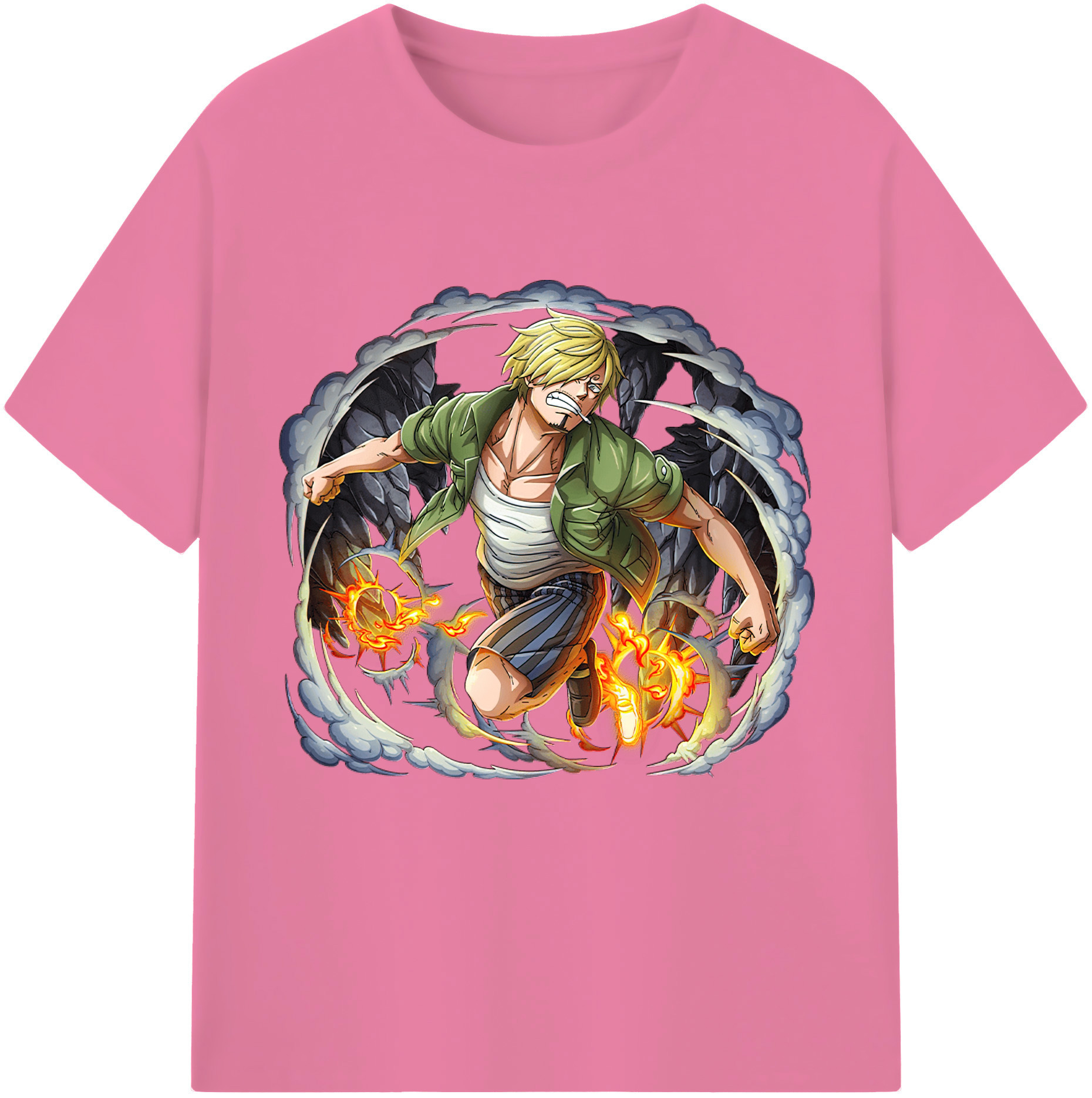 ワンピース サンジ ONE PIECE Sanji 綿100％半袖Tシャツ（フロントプリント）
